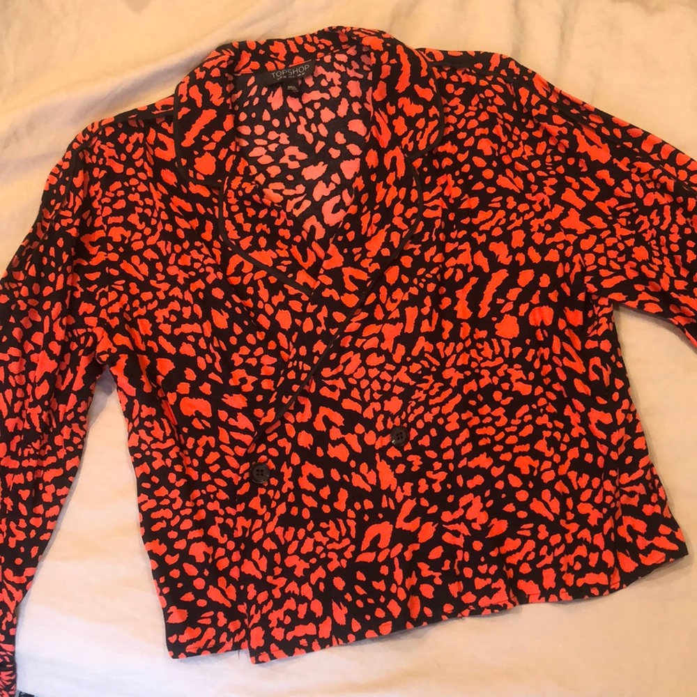 Animal print pajama top